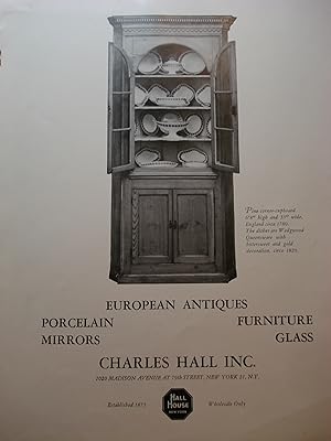 Seller image for Advertisement: Charles Hall Inc. European Antiques, New York for sale by Hammonds Antiques & Books