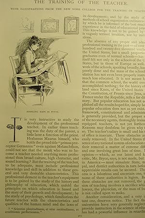 Image du vendeur pour Articles: the Training of the Teacher; Manual Training As a Factor in Modern Education; the Democratic Ideal in Education mis en vente par Hammonds Antiques & Books