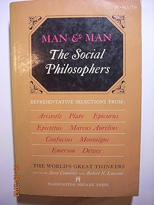 Bild des Verkufers fr Man and Man the Social Philosophers zum Verkauf von Hammonds Antiques & Books