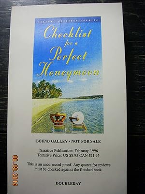 Seller image for Checklist for a Perfect Honeymoon for sale by Hammonds Antiques & Books