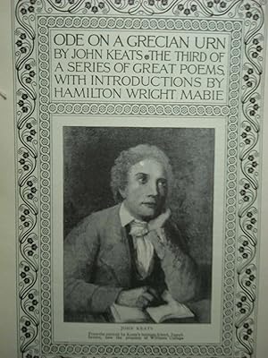 Image du vendeur pour Article/poem:Ode to a Grecian Urn Introduction by Hamilton Wright Mabie mis en vente par Hammonds Antiques & Books