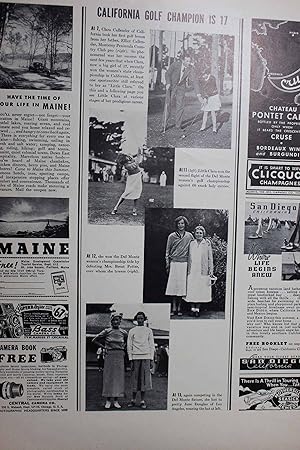 Seller image for Article: California Golf Champion is 17 - Clara Callender Elsa Maxwell & the Lake Shore Athletic Club in Chicago for sale by Hammonds Antiques & Books