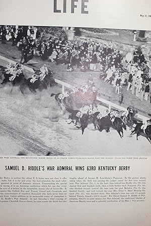 Seller image for Article: Samuel D. Riddle's War Admiral Wins 63rd Kentucky Derby for sale by Hammonds Antiques & Books