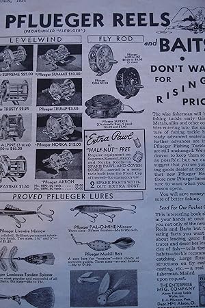 Image du vendeur pour Ad for Pflueger Reels & Baits Which Do You Want? mis en vente par Hammonds Antiques & Books