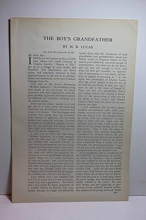 Seller image for Article: the Boy's Grandfather A Letter from Joseph W. Paice, Dunois, Iowa for sale by Hammonds Antiques & Books