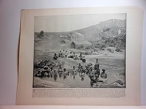 Seller image for Photoprint: Natives Bathing in Natural Hot Springs, New Zealand A True 1894 View from a Vintage Journal of That Time for sale by Hammonds Antiques & Books