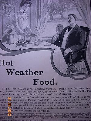 Seller image for Advertisement for Grape-Nuts "Hot Weather Food for sale by Hammonds Antiques & Books