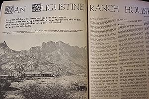 Immagine del venditore per Article: San Augustine Ranch House "Its Great Adobe Walls Have Enclosed--At One Time or Another--Most Every Type of Man Who Ventured Into the West." venduto da Hammonds Antiques & Books