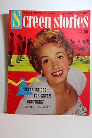 Seller image for Screen Stories Magazine; June 1954; SEVEN BRIDES for SEVEN BROTHERS, Jane Powell on Cover Articles: DIAL M for MURDER Ray Milland, Grace Kelly; FLAME and the FLESH, Lana Turner, Carlos Thompson for sale by Hammonds Antiques & Books