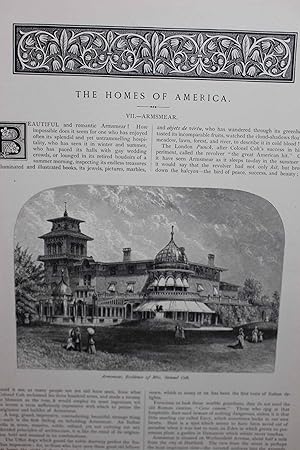 Seller image for Articles: the Homes of America Armsmear, Residence of Mrs. Samuel Colt for sale by Hammonds Antiques & Books