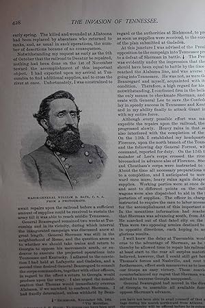 Seller image for Article: the Invasion of Tennessee; Repelling Hood's Invasion of Tennessee Civil War for sale by Hammonds Antiques & Books