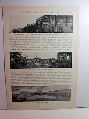 Image du vendeur pour Article: the Americanization of Porto Rico "Governor Hunt One of Four Yale Graduates Administering American Dependencies--His Efficient Service" mis en vente par Hammonds Antiques & Books