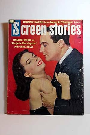 Seller image for Screen Stories Magazine April 1958, MARJORIE MORNINGSTAR, Gene Kelly, Natalie Wood on Cover Articles; SUMMER LOVE, Johnny Saxon; SAINT LOUIS BLUES, Nat King Cole, Eartha Kitt, Pearl Bailey; MERRY ANDREW, Danny Kaye, Pier Angeli for sale by Hammonds Antiques & Books