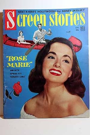 Seller image for Screen Stories Magazine; April 1954, ROSE MARIE, Ann Blyth on Cover Articles: the NAKED JUNGLE, Charlton Heston, Eleanor Parker; NIGHT PEOPLE Gregory Peck, Rita Gam for sale by Hammonds Antiques & Books