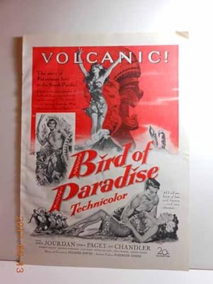 Immagine del venditore per Advertisement: Bird of Paradise, Louis Jourdan, Debra Paget, Jeff Chandler venduto da Hammonds Antiques & Books