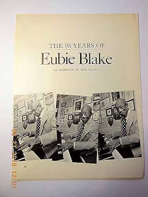 Bild des Verkufers fr Article: the 93 Years of Eubie Blake An Interview by Max Morath zum Verkauf von Hammonds Antiques & Books