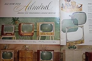 Bild des Verkufers fr Advertisement: Admiral Television "All-New 1954 Admiral Brings You Television's Finest Picture" zum Verkauf von Hammonds Antiques & Books