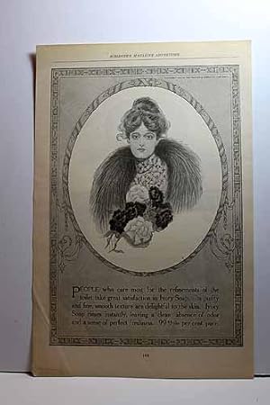 Immagine del venditore per Advertisement for Ivory Soap Illustrated with a Drawing That Could be by C. D. Gibson venduto da Hammonds Antiques & Books