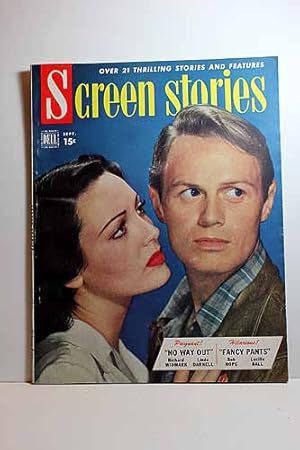 Image du vendeur pour Screen Stories Magazine September 1950; NO WAY OUT, Richard Widmark, Linda Darnell on Cover Articles: FANCY PANTS, Lucille Ball, Bob Hope, KISS TOMORROW GOODBYE, James Cagney Barbara Payton; SUNSET in the WEST, Roy Rogers, Penny Edwards mis en vente par Hammonds Antiques & Books