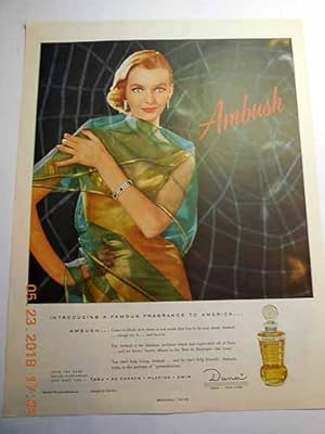 Seller image for Advertisement for Ambush by Diana "Introducing a Famous Fragrance to America." for sale by Hammonds Antiques & Books