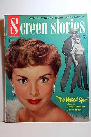 Seller image for Screen Stories Magazine, January 1953, the NAKED SPUR, James Stewart, Janet Leigh on Cover Articles: TIME BOMB, Glenn Ford, Anne Vernon; PETER PAN, Walt Disney; MEET ME AT the FAIR, Dan Daily, Dianna Lynn for sale by Hammonds Antiques & Books