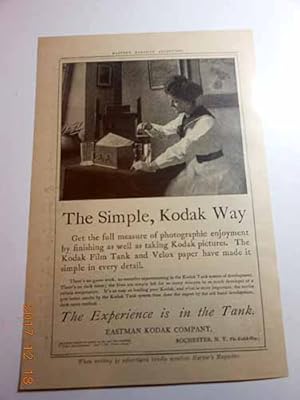 Immagine del venditore per Advertisement for Eastman Kodak Company "The Simple, Kodak Way." venduto da Hammonds Antiques & Books
