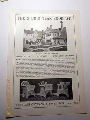 Immagine del venditore per Advertisement for Book: the Studio Year Book 1911 venduto da Hammonds Antiques & Books