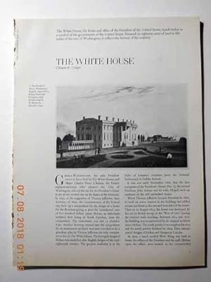 Seller image for Article: the White House Many Articles from Architecture, Furnishings, President's Acquisitions Etc. for sale by Hammonds Antiques & Books