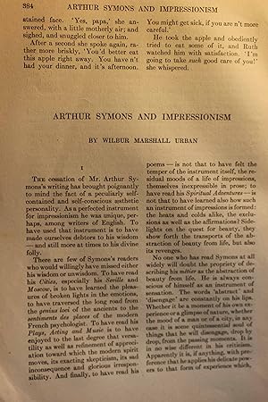 Immagine del venditore per Article: Arthur Symons and Impressionism venduto da Hammonds Antiques & Books