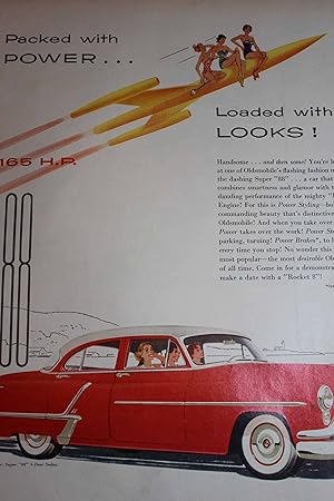 Bild des Verkufers fr Advertisement: "Rocket" Engine Oldsmobile "Packed with Power.loaded with LOOKS!" zum Verkauf von Hammonds Antiques & Books