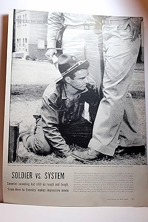 Seller image for Article: Soldier Vs. System (From Here to Eternity) "Sweeter Sounding but Still As Rough and Tough, 'from Here to Eternity' Makes Impressive Movie" for sale by Hammonds Antiques & Books