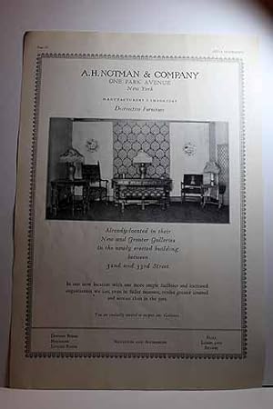 Seller image for Advertisement for A. H. Notman Company "Manufacturers - Importers of Distinctive Furniture" for sale by Hammonds Antiques & Books
