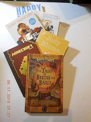 Imagen del vendedor de A Collection of Six Childrens Books: Happy Birthday Bad Kitty; Movie for Dogs; Hotel for Dogs; Harry Potter-The Tales of Beedle The Bard; Redstone Handbook; Freckle Juice a la venta por Hammonds Antiques & Books