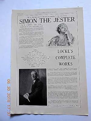 Immagine del venditore per Advertisement for John Lane Company Publications - SIMON the JESTER "Locke's Complete Works" venduto da Hammonds Antiques & Books