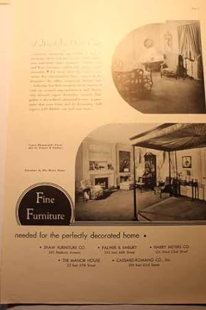 Seller image for Advertisement: Fine Furniture "Needed for the Perfectly Decorated Home" for sale by Hammonds Antiques & Books