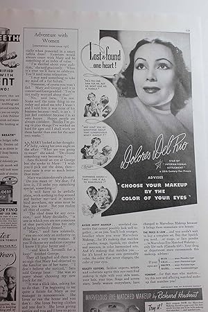 Seller image for Advertisement with Dolores Del Rio for Richard Hudnut Cosmetics "Lost & Found.one Heart!" for sale by Hammonds Antiques & Books