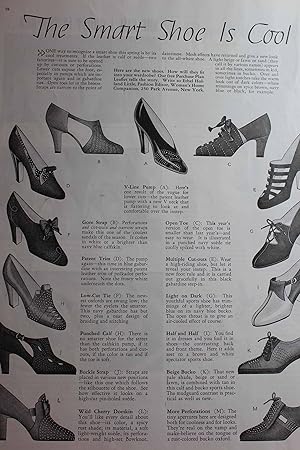 Seller image for Article: the Smart Shoe is Cool Several 1930's Shoes Are Illustrated and Described for sale by Hammonds Antiques & Books