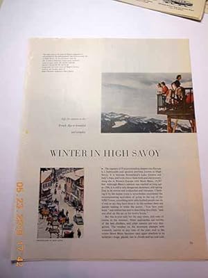 Imagen del vendedor de Article: Winter in High Savoy France "Life for Visitors to the French Alps is Beautiful and Complex" a la venta por Hammonds Antiques & Books
