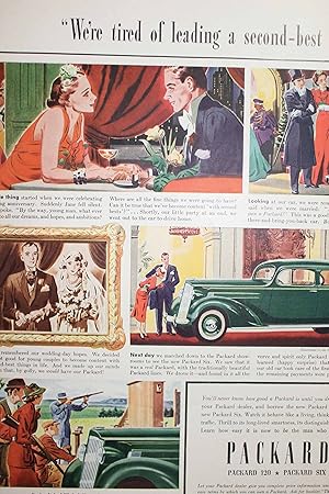 Seller image for Advertisement for Packard Automobiles, "We're Tired of Leading a Second-Best Life" for sale by Hammonds Antiques & Books