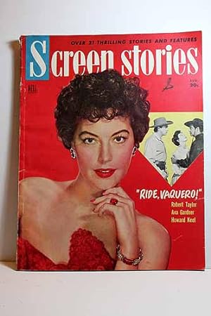 Seller image for Screen Stories Magazine; August 1953; RIDE VAQUERO with Ava Gardner on Cover Articles: WHITE WITCH DOCTOR, Susan Hayward, Robert Mitchum LATIN LOVERS, Lana Turner, Ricardo Montalban for sale by Hammonds Antiques & Books