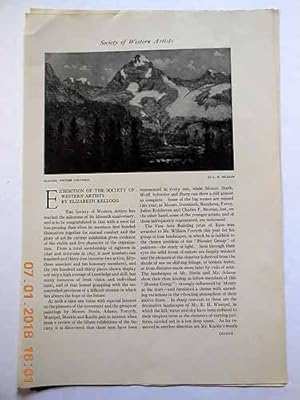 Seller image for Article: Exhibition of the Society of Western Artists, Featuring Work by L. H. Meakin, William Wendt, Gardner Symonds, Ethel Mars for sale by Hammonds Antiques & Books