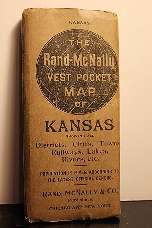 Immagine del venditore per The Rand-Mcnally Vest Pocket Map of Kansas Showing all Counties, Cities, Towns, Railways, Lakes, Rivers, Etc venduto da Hammonds Antiques & Books