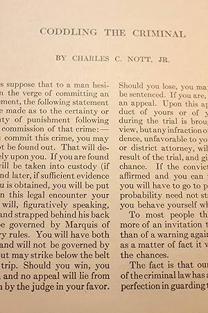 Image du vendeur pour Article: Coddling the Criminal mis en vente par Hammonds Antiques & Books