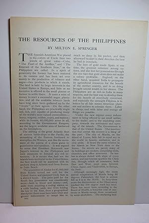 Bild des Verkufers fr Article/story: the Resources of the Philippines; King Alfred's Jewel zum Verkauf von Hammonds Antiques & Books