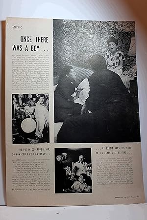 Seller image for Article: There Once Was a Boy "Brewster (Brucie) Weil 'As Brucie Sang His Song.' " for sale by Hammonds Antiques & Books