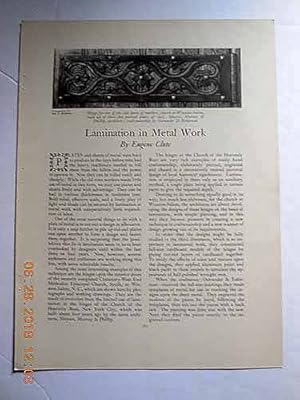 Seller image for Article: Lamination in Metal Work for sale by Hammonds Antiques & Books