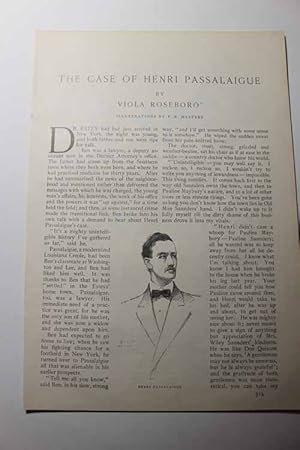 Seller image for Article/story: the Case of Henri Passalaigue for sale by Hammonds Antiques & Books