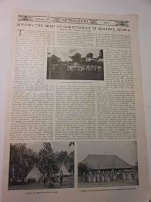 Seller image for Article: Sowing the Seed of Christianity in Central Africa for sale by Hammonds Antiques & Books