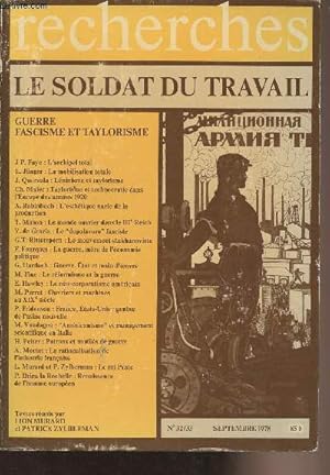 Seller image for Recherhces n32/33 Septembre 1978 - Le soldat du travail - Guerre, fascisme et taylorisme for sale by Le-Livre