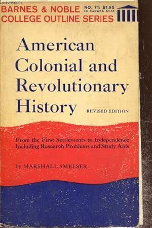 Bild des Verkufers fr American colonial and revolutionnary History zum Verkauf von Le-Livre